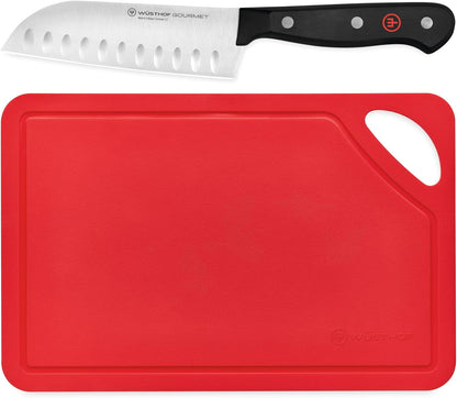 WÜSTHOF Gourmet 5" Hollow Edge Santoku Knife, Black