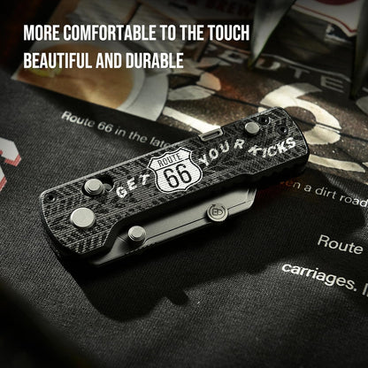 U1 Pro Multitool Folding Utility Knife with Folding Screwdriver | Quick Change Blade EDC Utility Knife with Secure Rail Lock & Pocket Clip for Men & Women (Green Micarta)