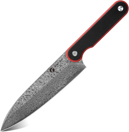 Chef Knife 7 Inch, Boning Knife with G10 Handle, Sharp Viking Knife | Professional Butcher Knife with Ergonomic Full-Tang Handle, Japanese Kitchen Knife for Home, Camping & BBQ