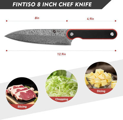 Chef Knife 7 Inch, Boning Knife with G10 Handle, Sharp Viking Knife | Professional Butcher Knife with Ergonomic Full-Tang Handle, Japanese Kitchen Knife for Home, Camping & BBQ