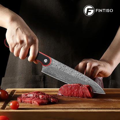Chef Knife 7 Inch, Boning Knife with G10 Handle, Sharp Viking Knife | Professional Butcher Knife with Ergonomic Full-Tang Handle, Japanese Kitchen Knife for Home, Camping & BBQ