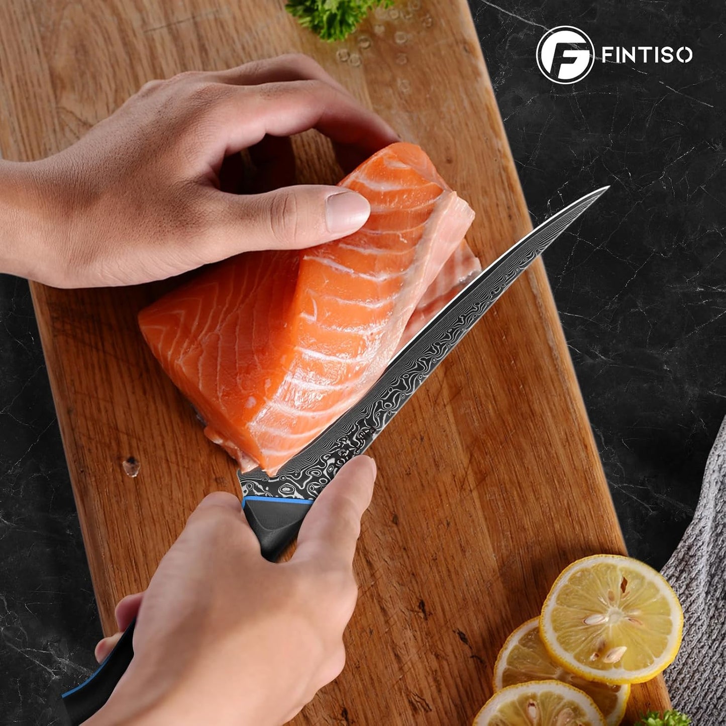 Chef Knife 7 Inch, Boning Knife with G10 Handle, Sharp Viking Knife | Professional Butcher Knife with Ergonomic Full-Tang Handle, Japanese Kitchen Knife for Home, Camping & BBQ