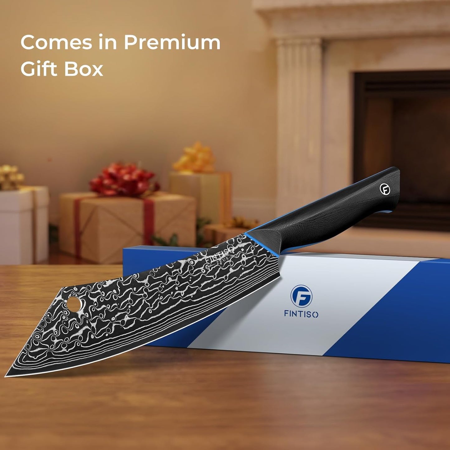 Chef Knife 7 Inch, Boning Knife with G10 Handle, Sharp Viking Knife | Professional Butcher Knife with Ergonomic Full-Tang Handle, Japanese Kitchen Knife for Home, Camping & BBQ