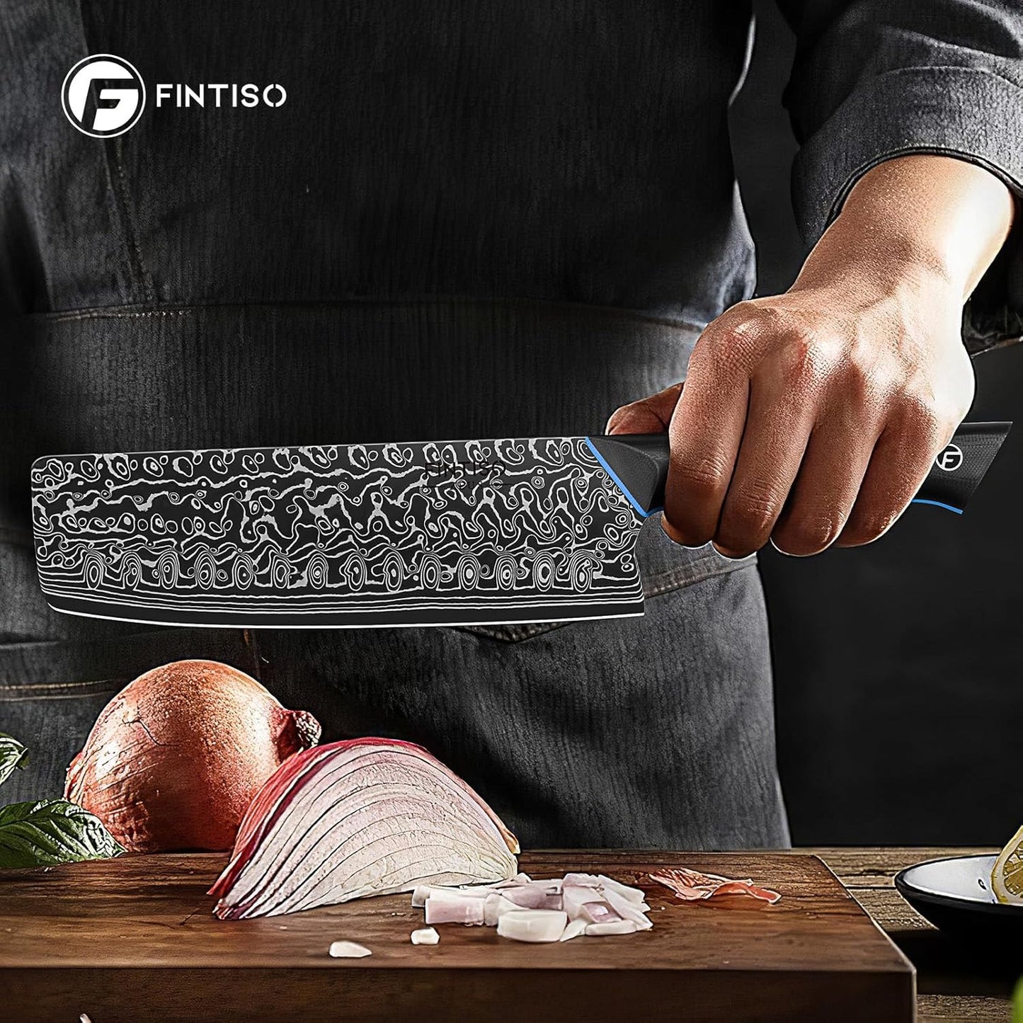 Chef Knife 7 Inch, Boning Knife with G10 Handle, Sharp Viking Knife | Professional Butcher Knife with Ergonomic Full-Tang Handle, Japanese Kitchen Knife for Home, Camping & BBQ