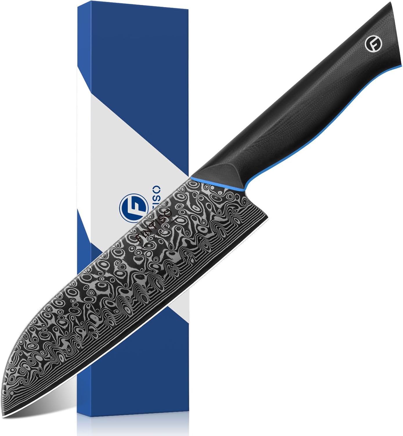 Chef Knife 7 Inch, Boning Knife with G10 Handle, Sharp Viking Knife | Professional Butcher Knife with Ergonomic Full-Tang Handle, Japanese Kitchen Knife for Home, Camping & BBQ
