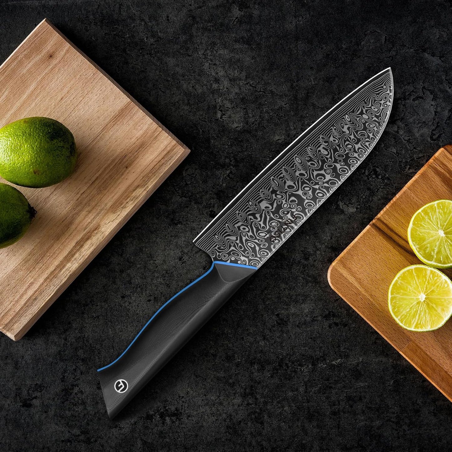 Chef Knife 7 Inch, Boning Knife with G10 Handle, Sharp Viking Knife | Professional Butcher Knife with Ergonomic Full-Tang Handle, Japanese Kitchen Knife for Home, Camping & BBQ