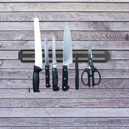 Magnetic Knife Strip| 15.9 Inch Wall Mounted Knife Holder| Modern Black Knife Display Case for Walls