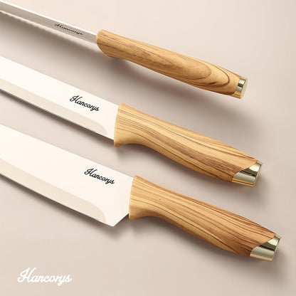 Knife Set, 13 PCS Colorful Kitchen Knives Set with 6 Blade Guards | Stainless Steel Blades, Ceramic Nonstick Coating, Rust-Resistant, Non-Slip, Dishwasher Safe, House Warming Gifts New Home