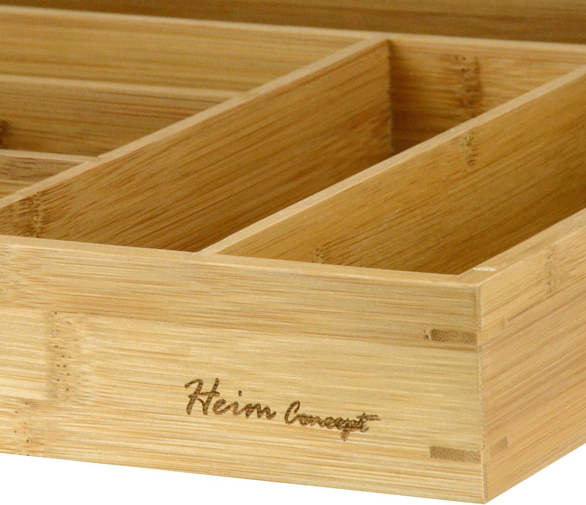 Drawer Organizer Bamboo Cutlery Tray Silverware Organizer/Utensil Holder, Drawer Dividers Organizer for Silverware, Flatware, Knives in Kitchen
