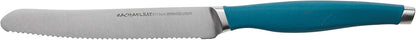 Rachael Ray Cutlery Japanese Stainless Steel Knives Set with Sheaths, 8-Inch Chef Knife, 5-Inch Santoku Knife, and 3.5-Inch Paring Knife, Gray
