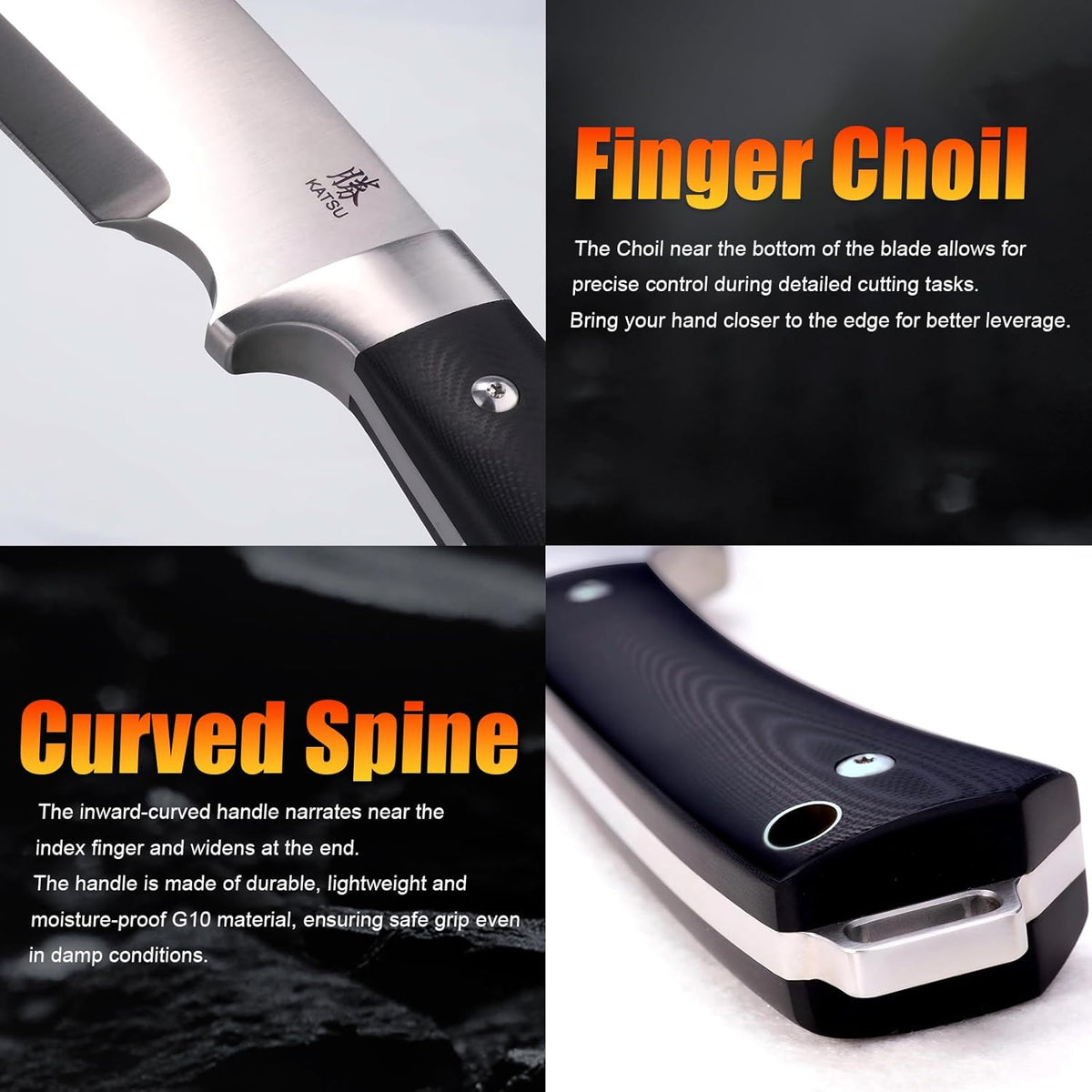 Fixed Blade Bushcraft Knife with Sheath,12.6'' Full Tang Tactical Bowie Knife for Camping Hunting G10 Handle,Outdoor Survival Knives for Men EDC AUS-8 Steel Blade Hiking