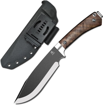 Fixed Blade Bushcraft Knife with Sheath,12.6'' Full Tang Tactical Bowie Knife for Camping Hunting G10 Handle,Outdoor Survival Knives for Men EDC AUS-8 Steel Blade Hiking