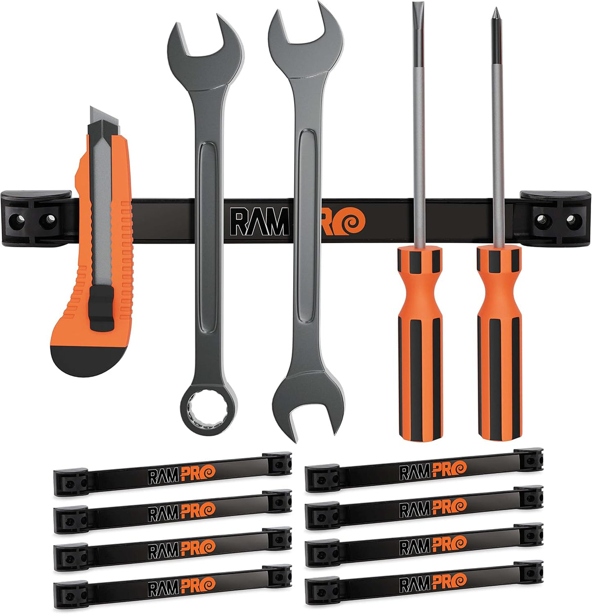 12" Magnetic Tool Holder Strip - A Tool Magnet Bar for Garage Organization, Shop Organization, and Workbench Accessories, Best Father's Day Gift, Easy To Install in Workshop, Mounting Screws Included.