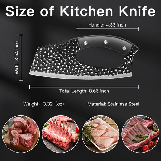 Meat Cleaver,8.6 inch Kitchen Knife Sharp Blade,Gray | Sharp Blade Easy Cleaning for Home Kitchen & Restaurant,Lightweight and portable