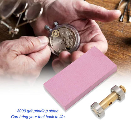 Watch Repair Screwdriver Sharpener 3000 Grit Sharpening Stones Watches Repairs Tool for Amateurs，Adjustable Watch Wristwatch Screwdriver Sharpener Repair Tool Sharpening Holder