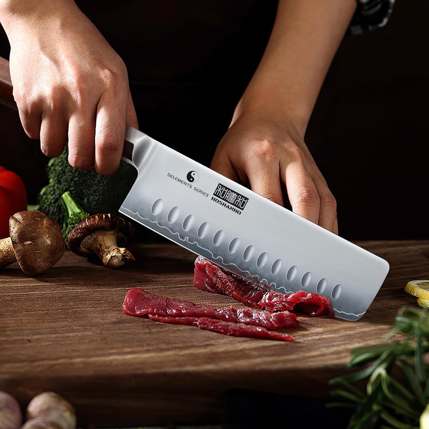 Nakiri Knife 7", Razor Sharp Japanese Chef Knife for Vegetables | High Carbon Steel Kitchen Knife, Multipurpose Cleaver Knife with Ergonomic Rosewood Handle, Ideal Gift for Men and Women
