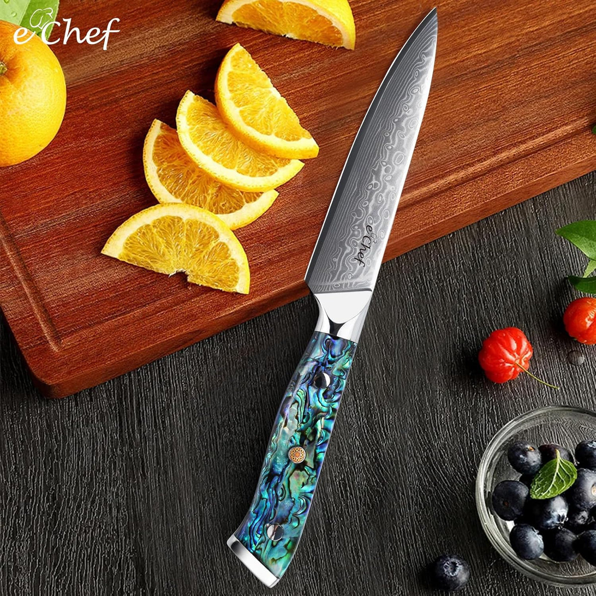 5-Inch Multifunctional Knife, 67-Layer Damascus VG-10 Steel, Abalone Handle, Sharp Knife for Fruits & Vegetables, Gift Box(5-inch utility knife)
