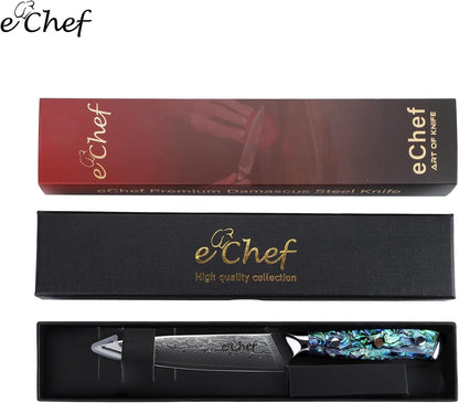 5-Inch Multifunctional Knife, 67-Layer Damascus VG-10 Steel, Abalone Handle, Sharp Knife for Fruits & Vegetables, Gift Box(5-inch utility knife)