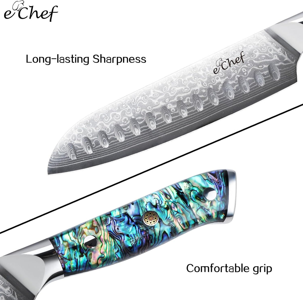 5-Inch Multifunctional Knife, 67-Layer Damascus VG-10 Steel, Abalone Handle, Sharp Knife for Fruits & Vegetables, Gift Box(5-inch utility knife)