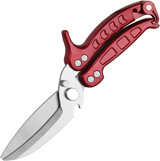 Kitchen Scissors/Shears,Multi-purpose Super Sharp Heavy Duty Poultry Scissors,for Poultry, Fish, Meat, Vegetables, a Good Partner in the Kitchen (Burgundy)