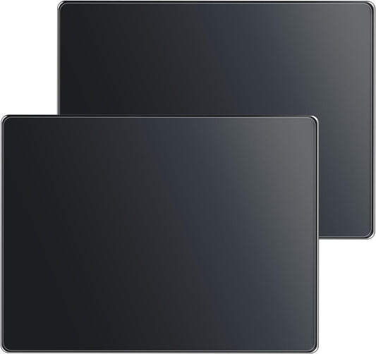 LANGBOHOS 2PS Tempered Glass Cutting Boards for Kitchen(12''*16''),Black Cutting Board for Countertop,Non-slip Chopping Board,Table protection, Heat Resistant, Shatter Resistant