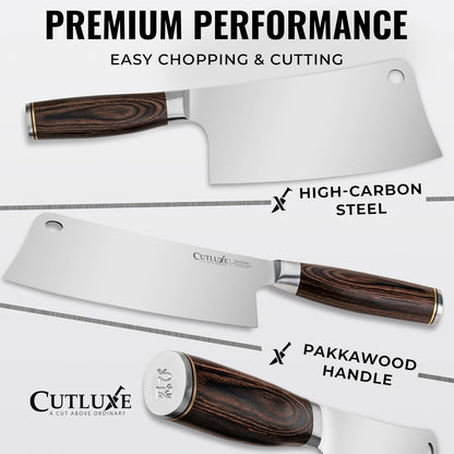 Santoku Knife, 5" Japanese Meat & Vegetable Knife for Chopping | Ultra Sharp High Carbon Stainless Steel, Full Tang Pakkawood Handle – Shinobi Series