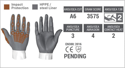 Cut-Resistant Impact Protection Breathable Work Gloves | Chrome SLT ® Series 4073