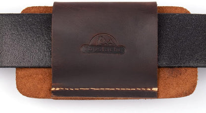 Leather Knife Sheath, Handmade Knife Holster, Horizontal Carry Leather Sheath for Belt, EDC Pocket Organizer for Men,Size S,Darkbrown
