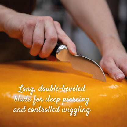 Cheese Scoring Knife Pro 90mm - Premium Quality - German Steel - 1896 Collection - for Hard Cheese Like Parmesan or Gouda - 1896 Collection