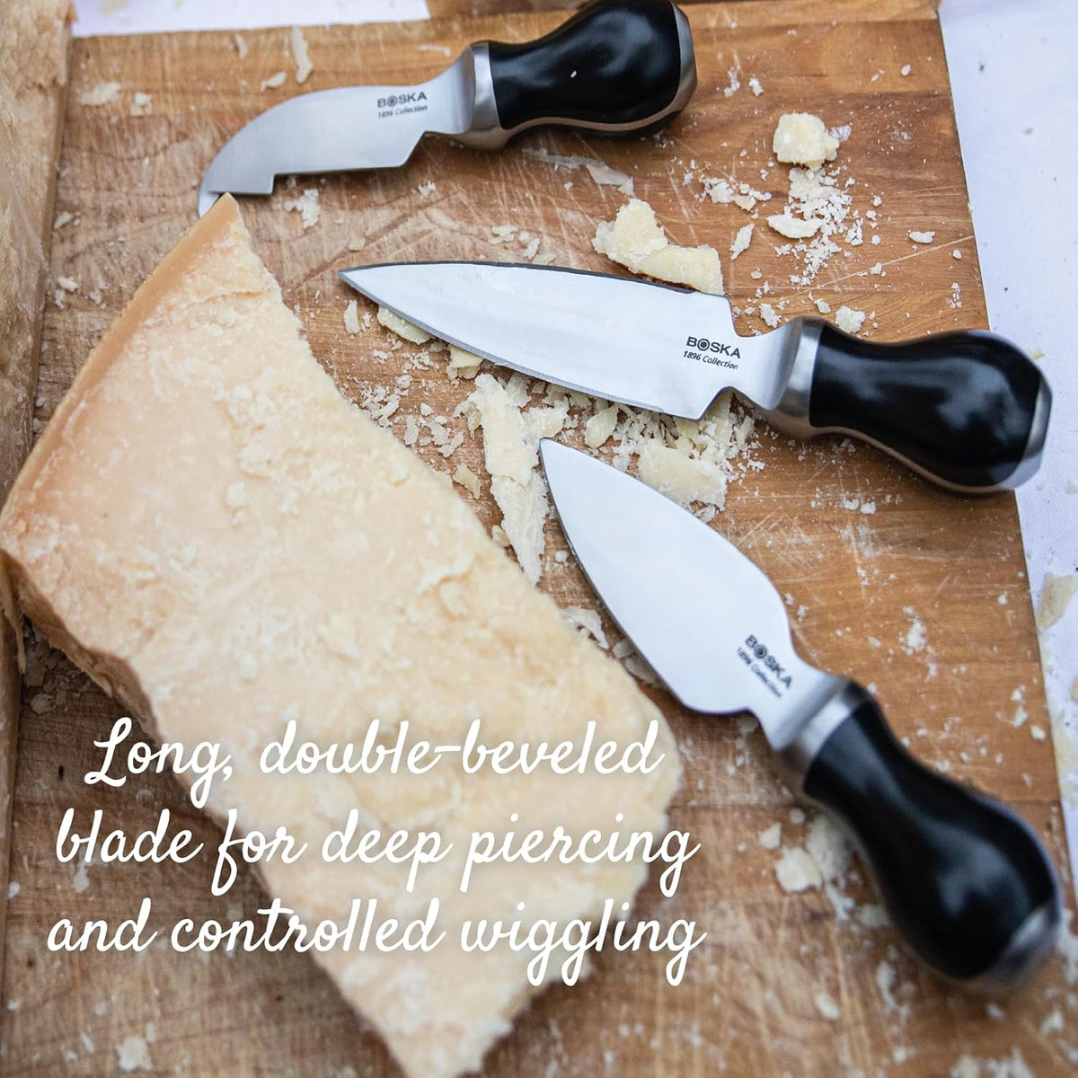 Cheese Scoring Knife Pro 90mm - Premium Quality - German Steel - 1896 Collection - for Hard Cheese Like Parmesan or Gouda - 1896 Collection