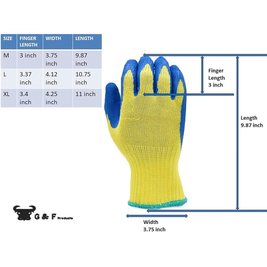 Kevlar Cut-Resistant Work Gloves, ANSI, Large