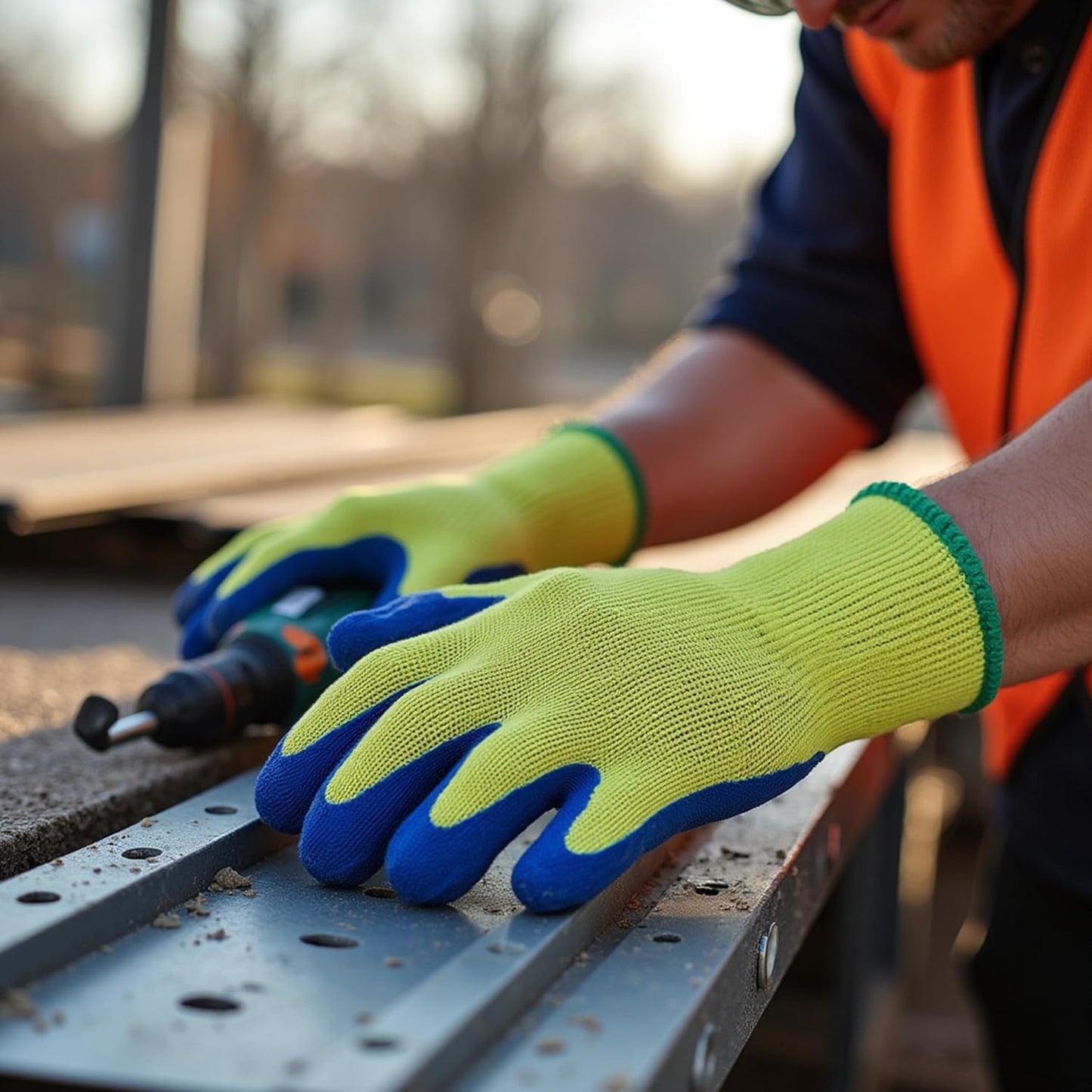 Kevlar Cut-Resistant Work Gloves, ANSI, Large