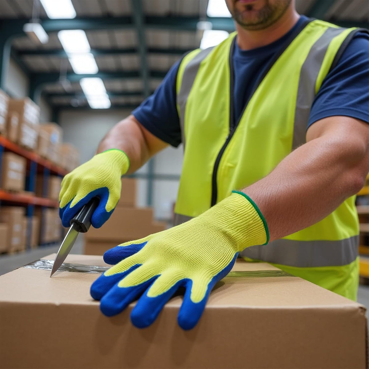 Kevlar Cut-Resistant Work Gloves, ANSI, Large