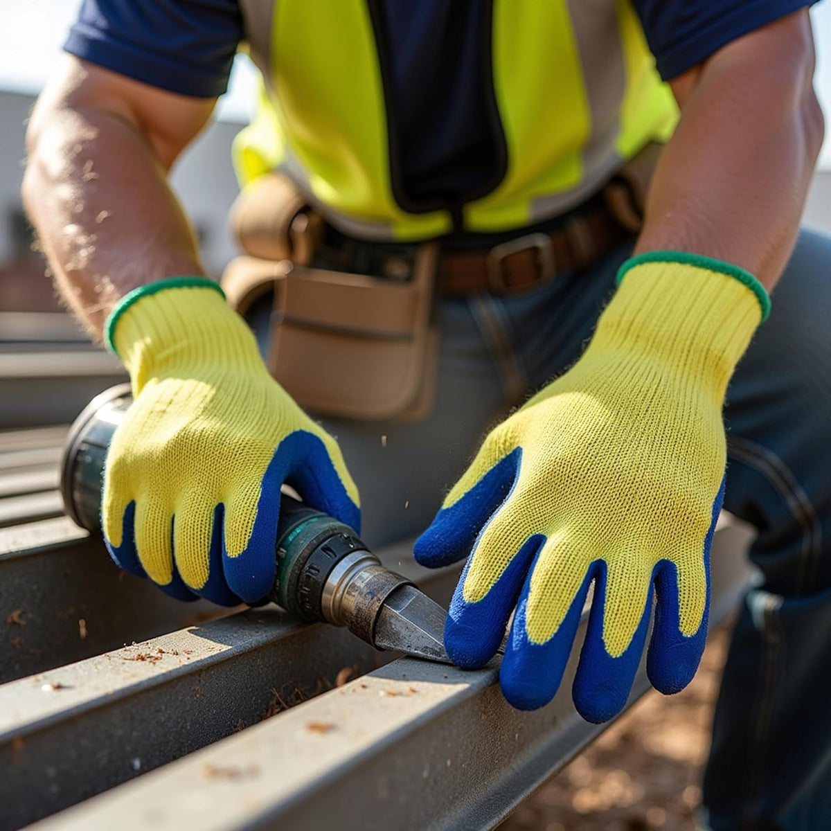 Kevlar Cut-Resistant Work Gloves, ANSI, Large