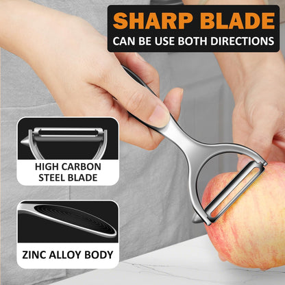 Vegetable Peeler for Kitchen, Potato Peelers for Fruit Straight Blade, Durable Non-Slip Handle, Set of 2