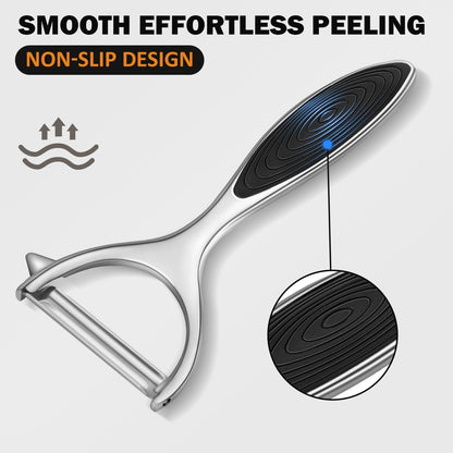 Vegetable Peeler for Kitchen, Potato Peelers for Fruit Straight Blade, Durable Non-Slip Handle, Set of 2