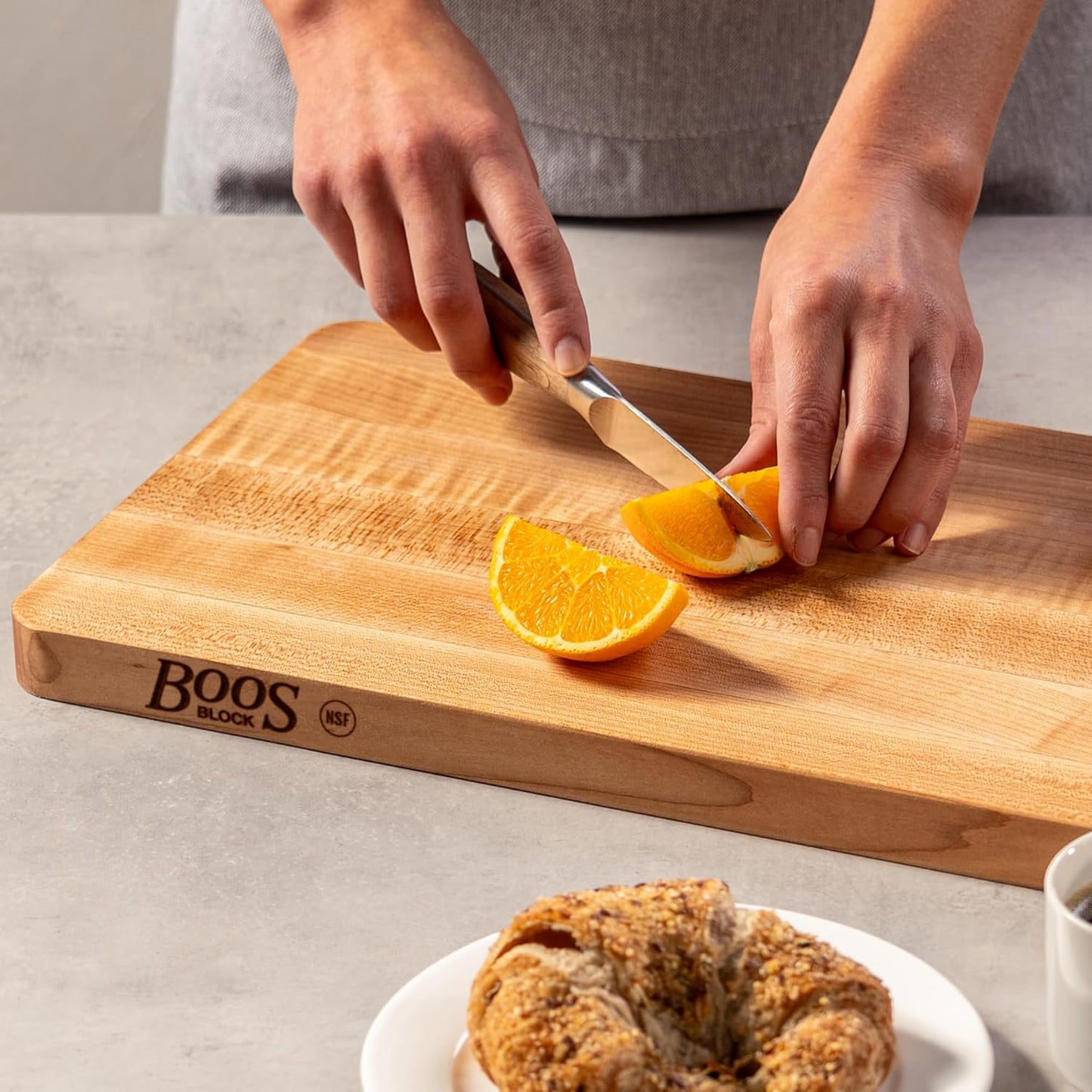 Chop-N-Slice Series Rectangular Maple Cutting Board, 16" x 10" x 1", 4.5 lb – Reversible Edge-Grain Butcher Block, Made in the USA