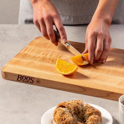 Chop-N-Slice Series Rectangular Maple Cutting Board, 16" x 10" x 1", 4.5 lb – Reversible Edge-Grain Butcher Block, Made in the USA
