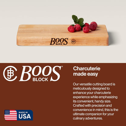 Chop-N-Slice Series Rectangular Maple Cutting Board, 16" x 10" x 1", 4.5 lb – Reversible Edge-Grain Butcher Block, Made in the USA
