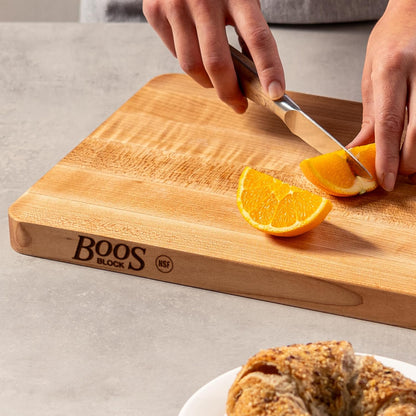 Chop-N-Slice Series Rectangular Maple Cutting Board, 16" x 10" x 1", 4.5 lb – Reversible Edge-Grain Butcher Block, Made in the USA