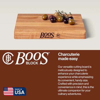 Chop-N-Slice Series Rectangular Maple Cutting Board, 16" x 10" x 1", 4.5 lb – Reversible Edge-Grain Butcher Block, Made in the USA