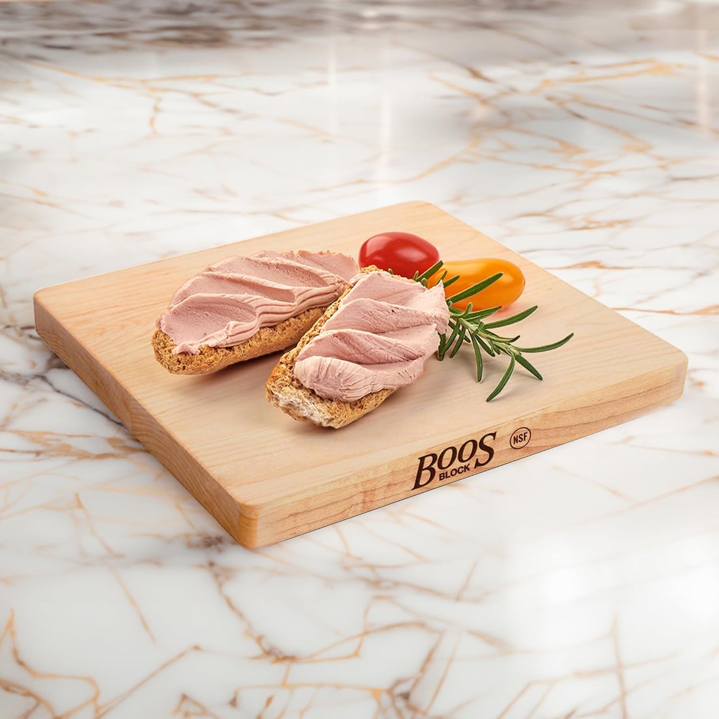 Chop-N-Slice Series Rectangular Maple Cutting Board, 16" x 10" x 1", 4.5 lb – Reversible Edge-Grain Butcher Block, Made in the USA