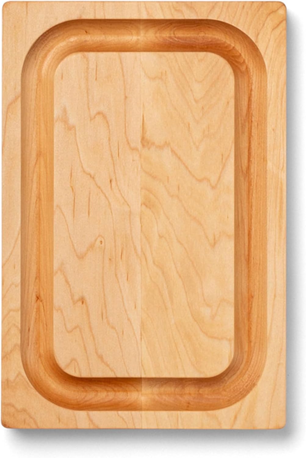 Chop-N-Slice Series Rectangular Maple Cutting Board, 16" x 10" x 1", 4.5 lb – Reversible Edge-Grain Butcher Block, Made in the USA