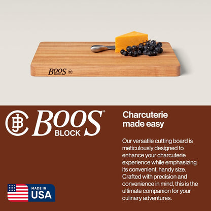Chop-N-Slice Series Rectangular Maple Cutting Board, 16" x 10" x 1", 4.5 lb – Reversible Edge-Grain Butcher Block, Made in the USA