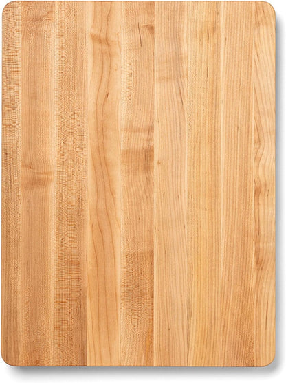 Chop-N-Slice Series Rectangular Maple Cutting Board, 16" x 10" x 1", 4.5 lb – Reversible Edge-Grain Butcher Block, Made in the USA