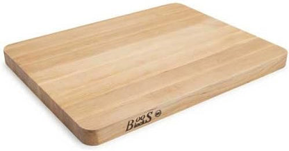 Chop-N-Slice Series Rectangular Maple Cutting Board, 16" x 10" x 1", 4.5 lb – Reversible Edge-Grain Butcher Block, Made in the USA