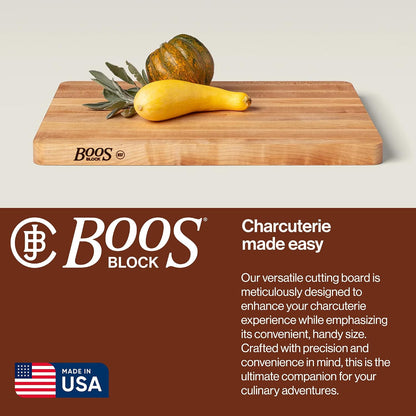 Chop-N-Slice Series Rectangular Maple Cutting Board, 16" x 10" x 1", 4.5 lb – Reversible Edge-Grain Butcher Block, Made in the USA