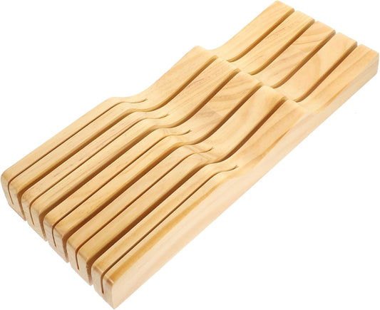Knives Storage Block Home Knives Storage Rack Wooden Knife Storage Drawer Organizer Easy to Clean