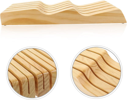 Knives Storage Block Home Knives Storage Rack Wooden Knife Storage Drawer Organizer Easy to Clean