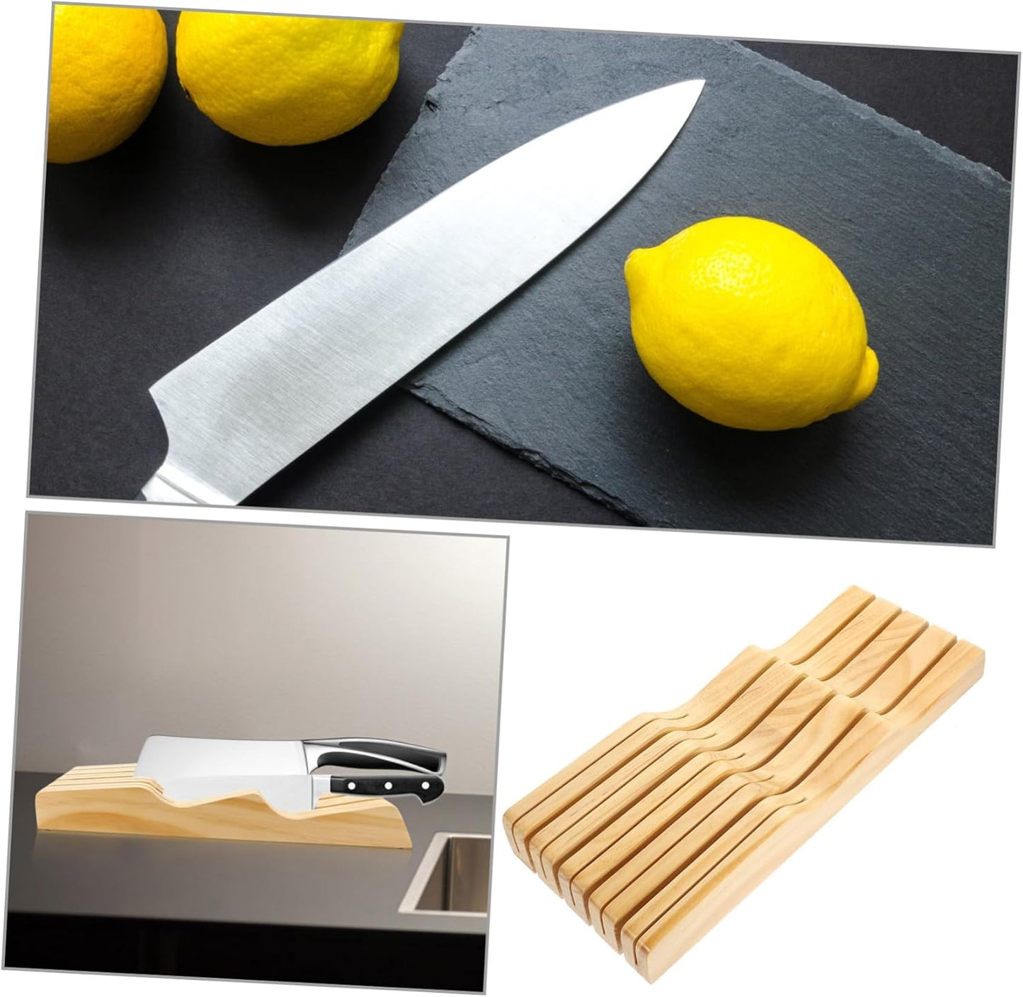 Knives Storage Block Home Knives Storage Rack Wooden Knife Storage Drawer Organizer Easy to Clean